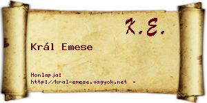 Král Emese névjegykártya