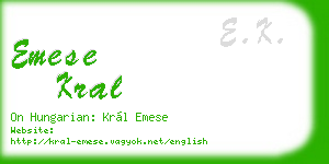 emese kral business card