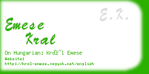 emese kral business card